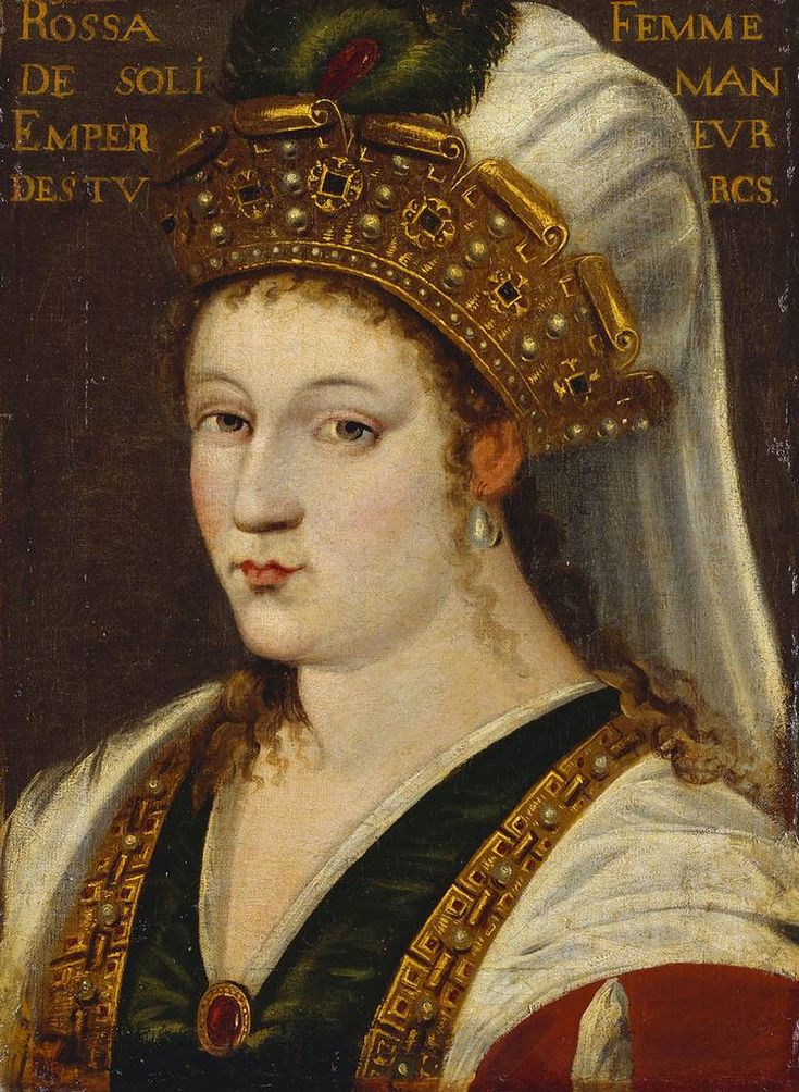 Hürrem szultána ábrázolása a "Rossa" című festményen, ismeretlen művész alkotása